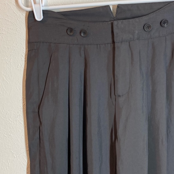Helmut Lang Dress Pants Gray Tapered Leg Pleated High Waisted Loden size 2 - Picture 4 of 15